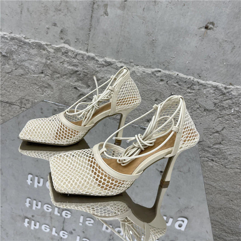 Sexy Hollow Out Mesh Women Pumps