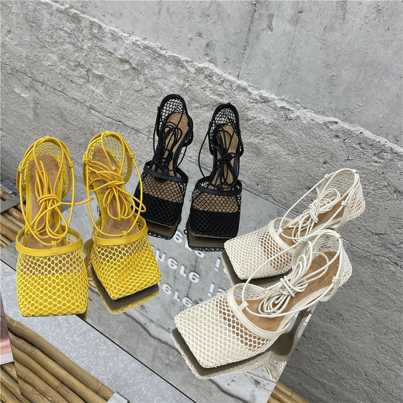 Sexy Hollow Out Mesh Women Pumps