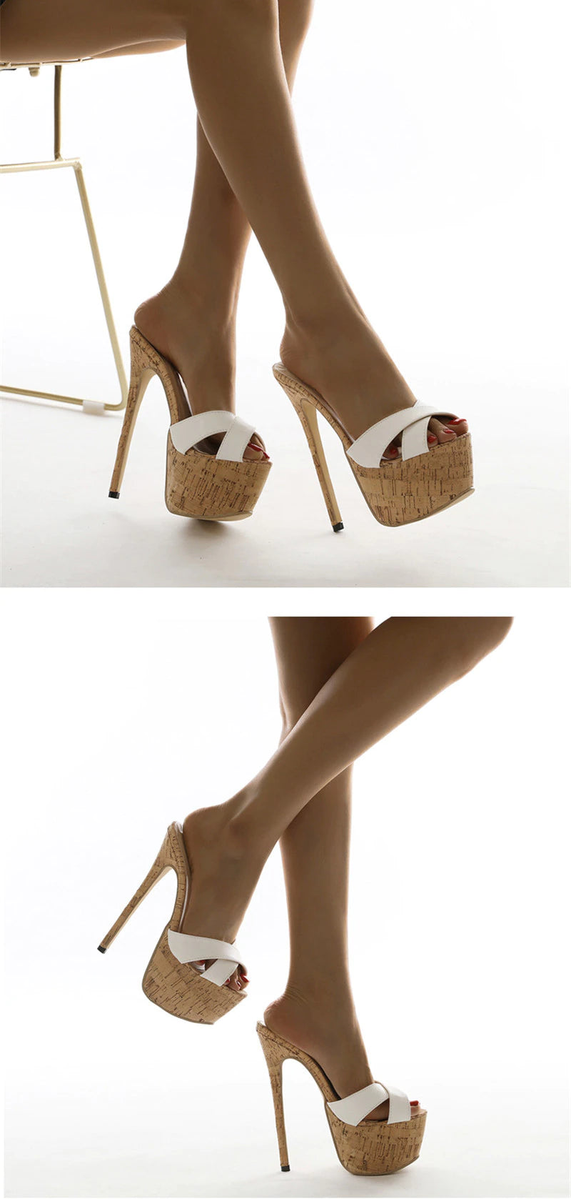 Slingback Peep-toe High Heels Platform