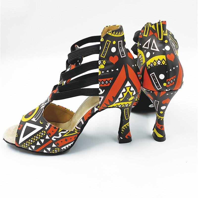 Featured print Women Latin Salsa Dance Shoes