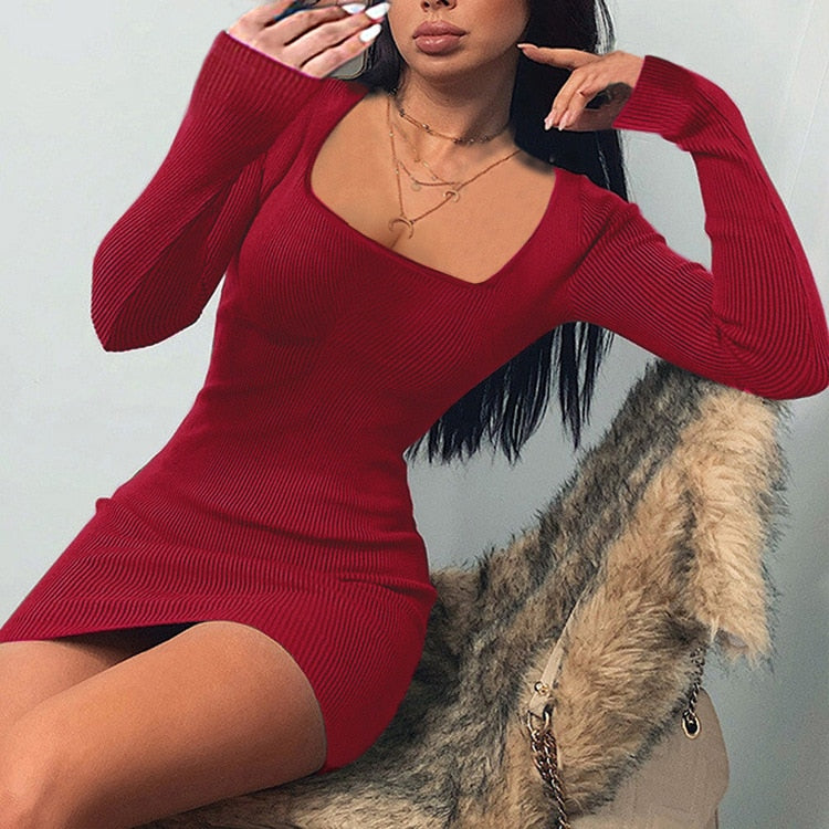 Long-Sleeved Fashion Sexy Dresses