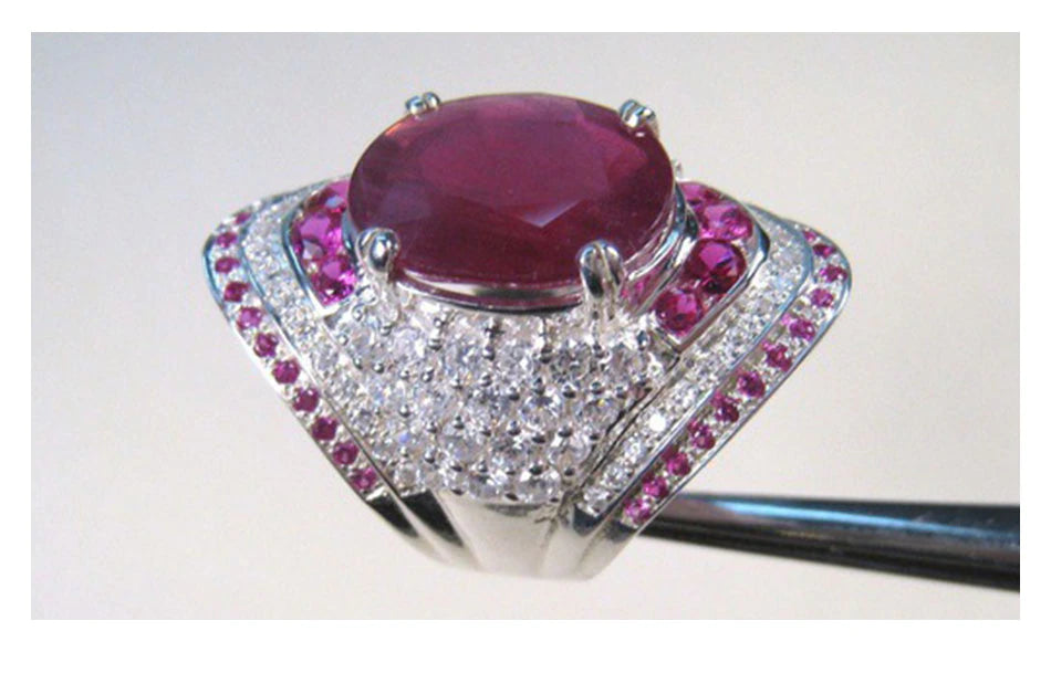 925 Sterling Silver Ruby Ring For Women