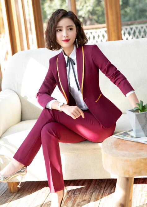 Autumn Winter 2 Piece Blazer Set Pantsuits