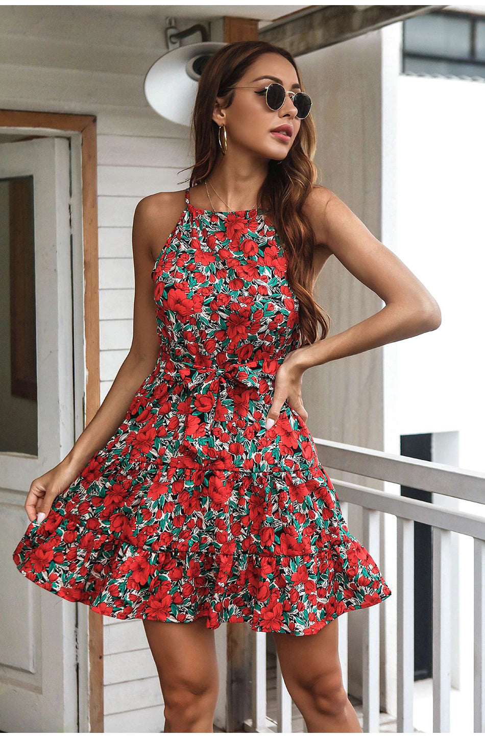 Summer Spaghetti Strap Women Mini Dress