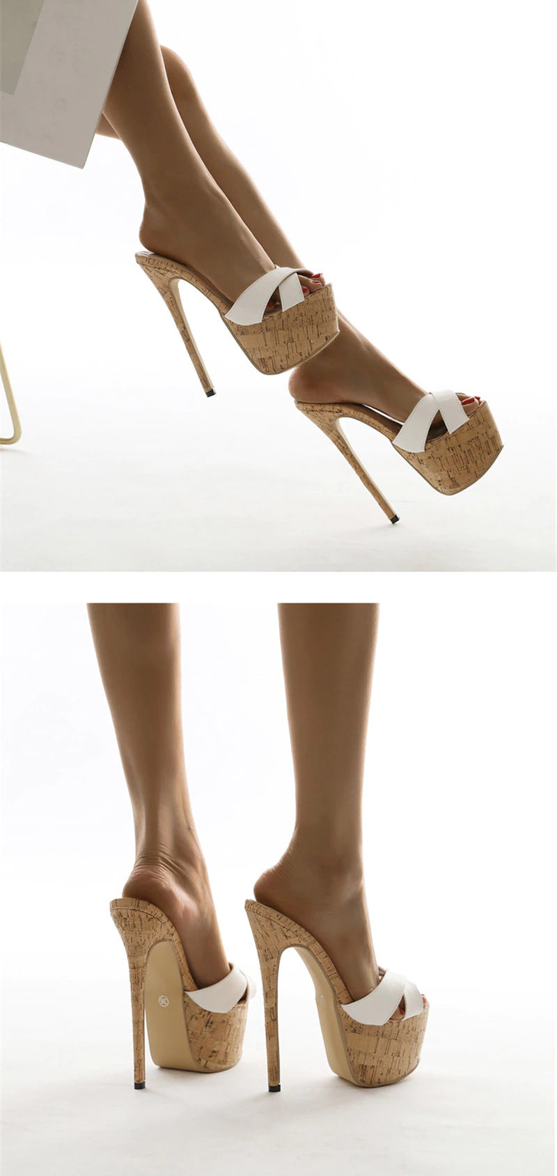 Slingback Peep-toe High Heels Platform