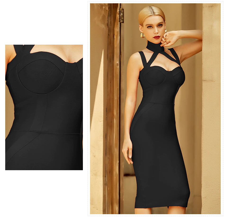 Halter  Sleeveless Bodycon Bandage Dress