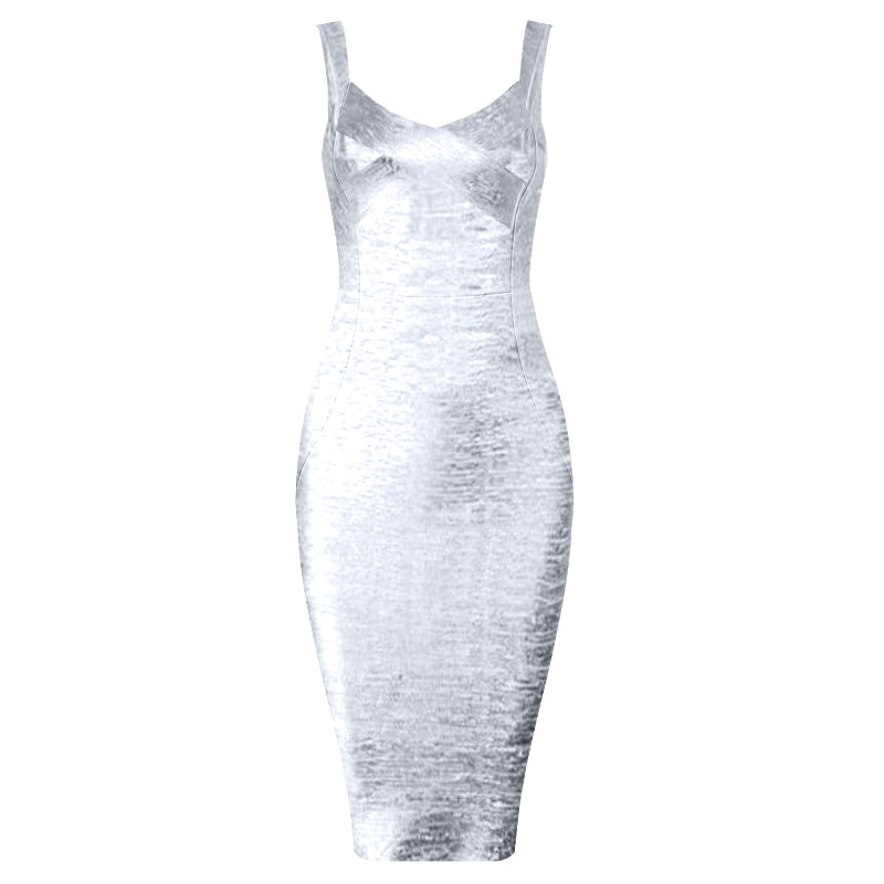 Knee Length Rayon Bandage Dress