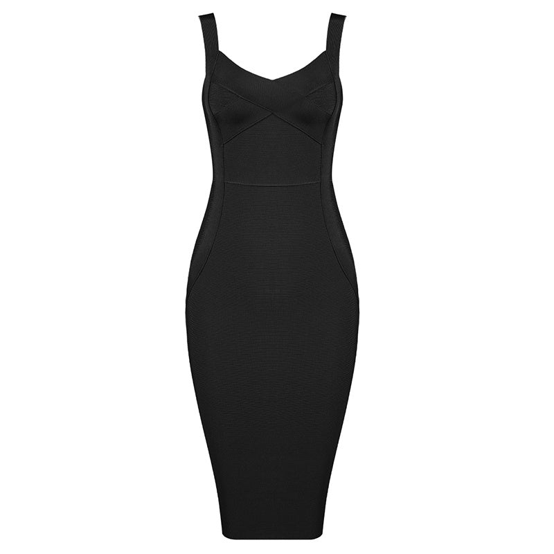 Knee Length Rayon Bandage Dress