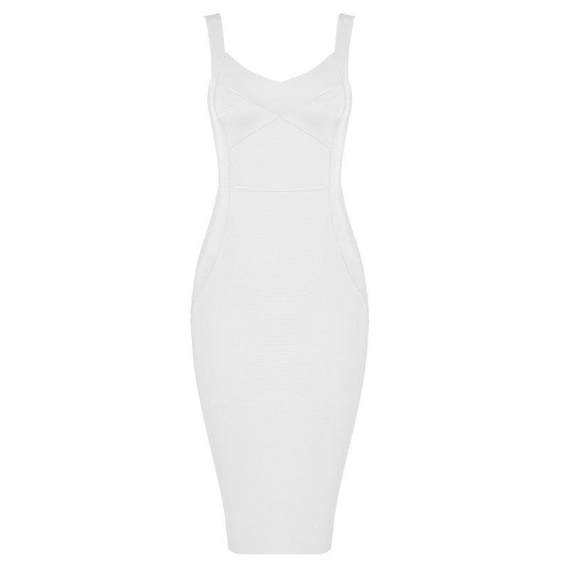 Knee Length Rayon Bandage Dress