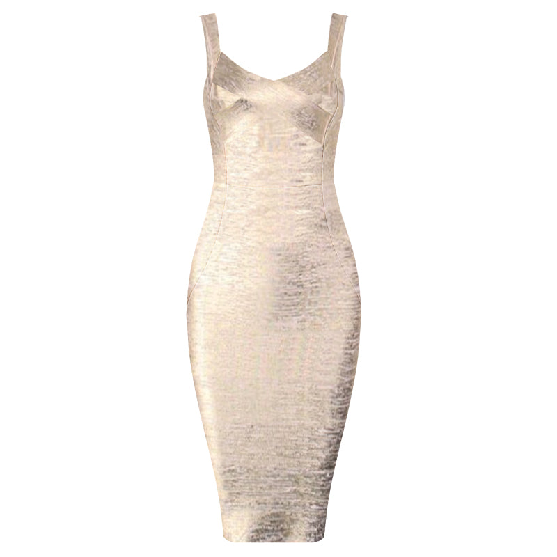 Knee Length Rayon Bandage Dress