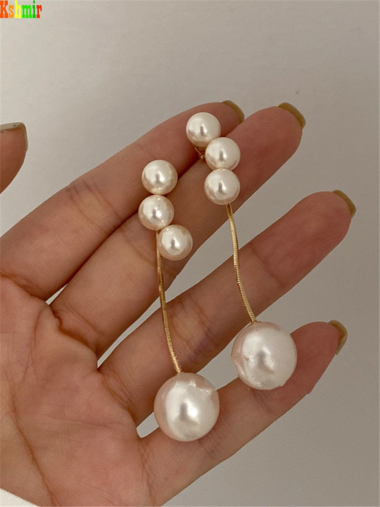Pearl Long Earrings