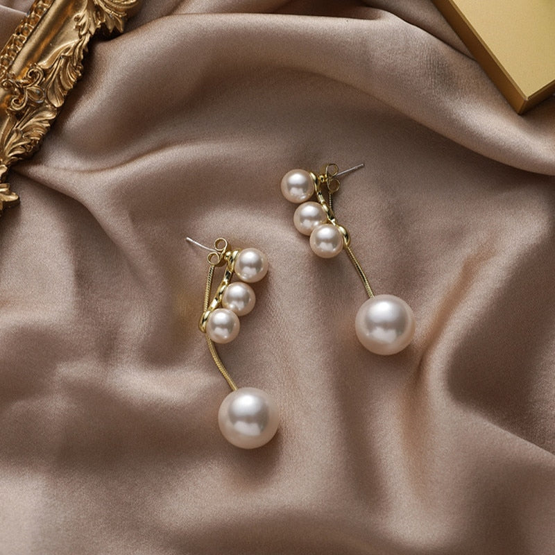 Pearl Long Earrings