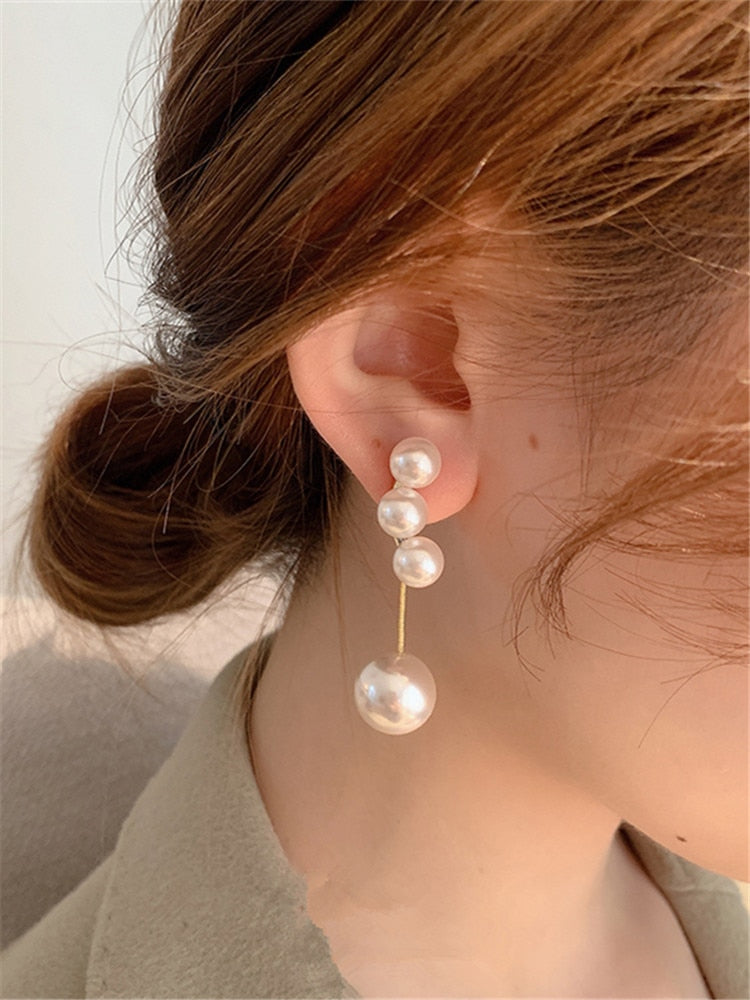 Pearl Long Earrings