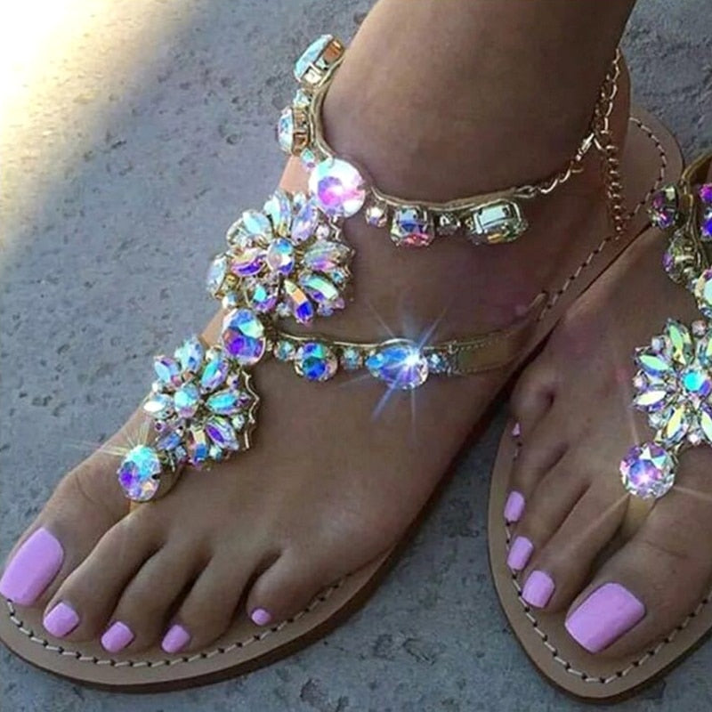 Ladies Rhinestones Sandals