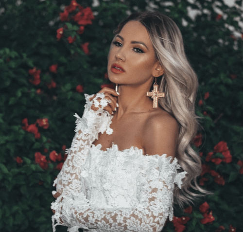 Long Sleeve Off Shoulder White Lace Dress