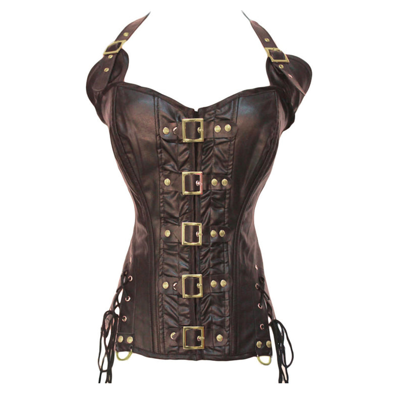 Leather Gather Waist  Steampunk Corsets