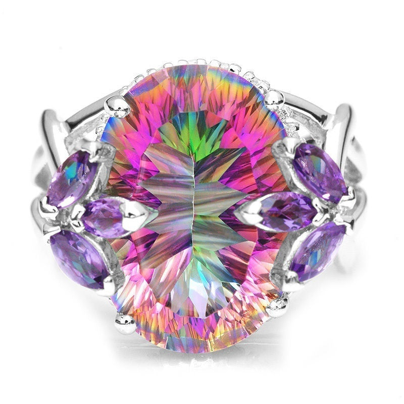 Colorful Crystal Accessories Wedding Engagement Rings