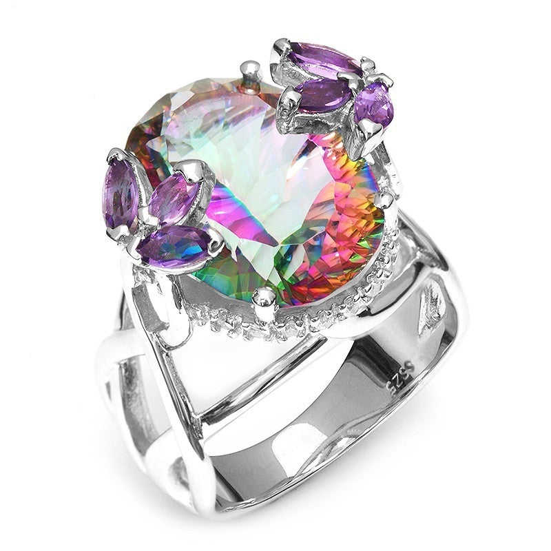 Colorful Crystal Accessories Wedding Engagement Rings