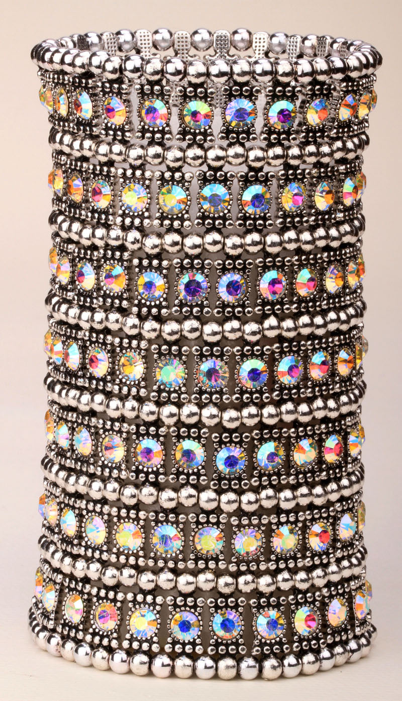 Multilayer stretch cuff bracelet