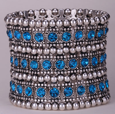 Multilayer stretch cuff bracelet