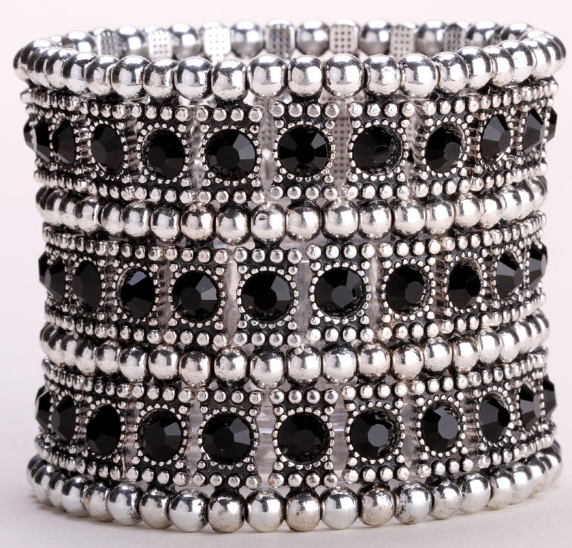 Multilayer stretch cuff bracelet