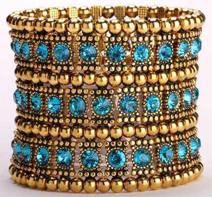 Multilayer stretch cuff bracelet