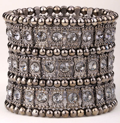 Multilayer stretch cuff bracelet