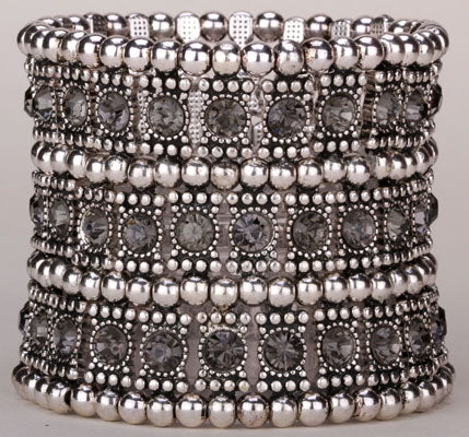 Multilayer stretch cuff bracelet