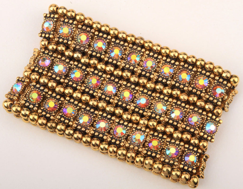 Multilayer stretch cuff bracelet