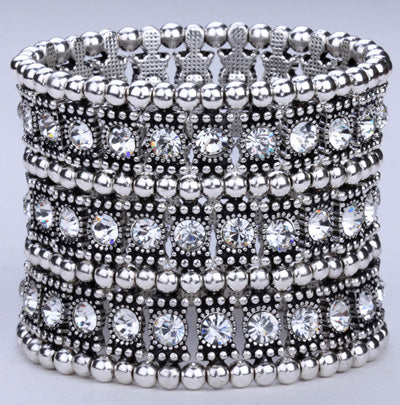 Multilayer stretch cuff bracelet