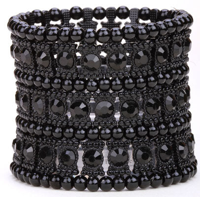 Multilayer stretch cuff bracelet