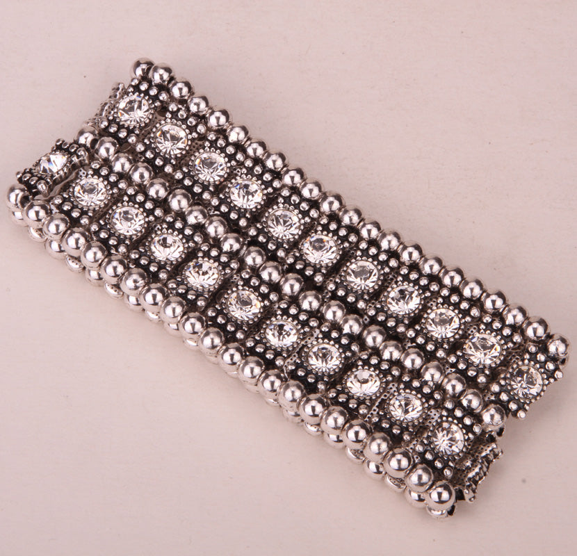 Multilayer stretch cuff bracelet