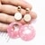 New Dangle Drop Earring Big Statement Acrylic Stripe Round Earrings Long Geometric Earrings For Women