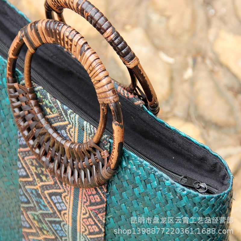 Straw Woven Rattan Bag