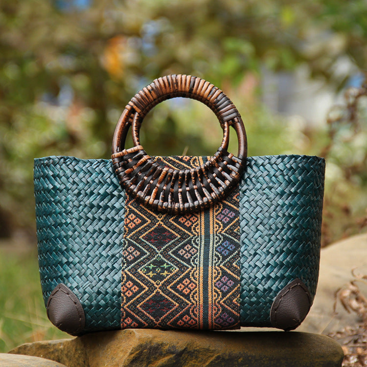 Straw Woven Rattan Bag