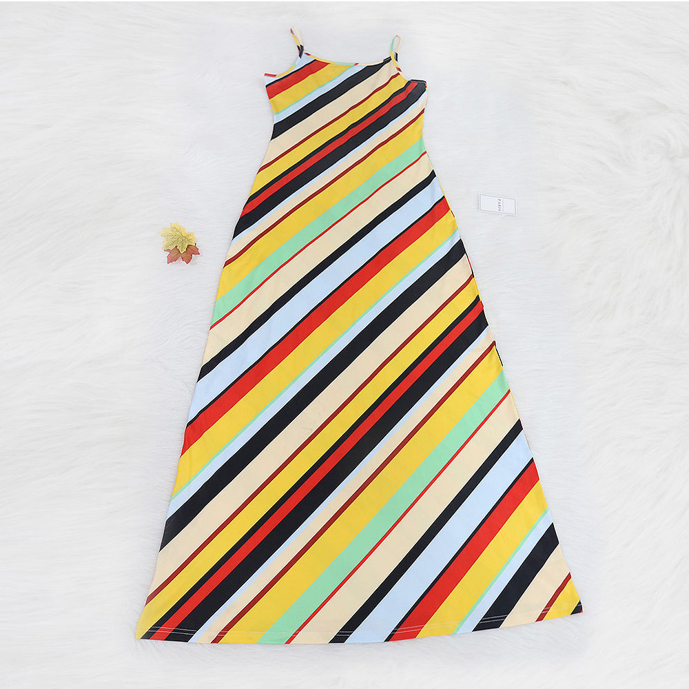 Vintage Spaghetti Strap Maxi Dress