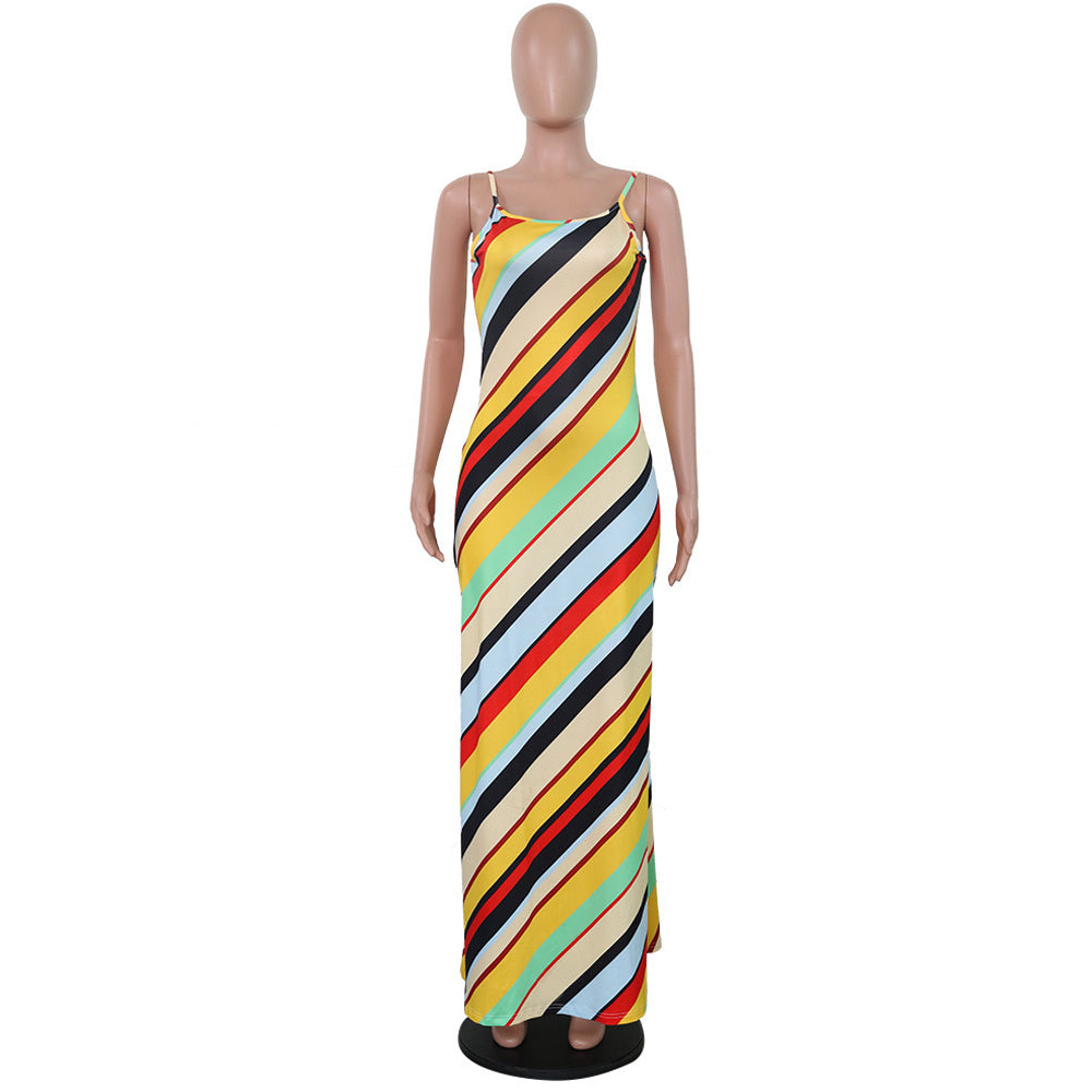 Vintage Spaghetti Strap Maxi Dress