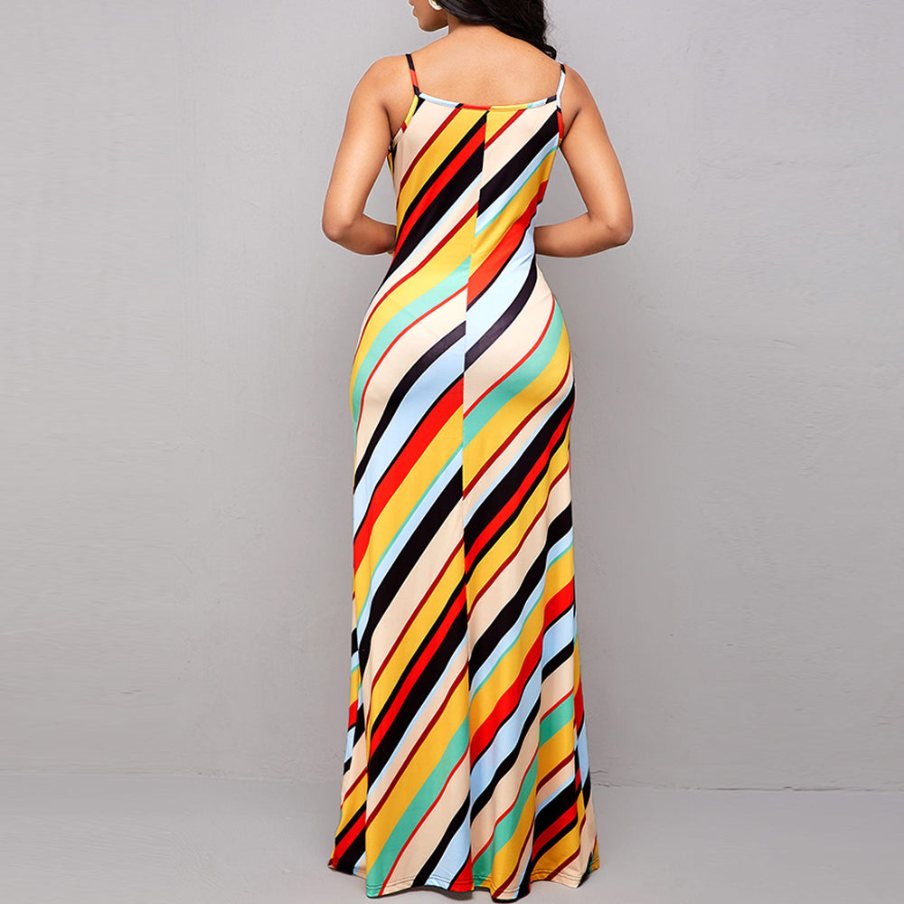 Vintage Spaghetti Strap Maxi Dress