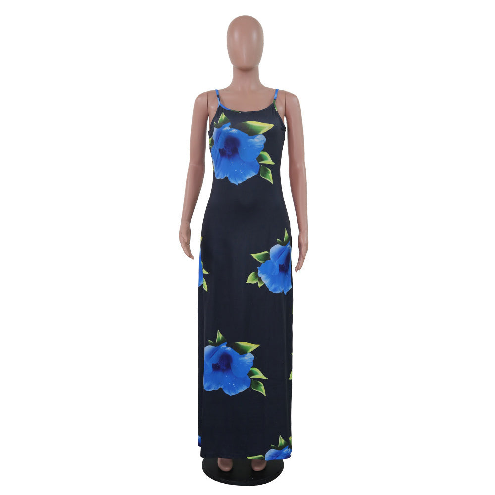 Vintage Spaghetti Strap Maxi Dress