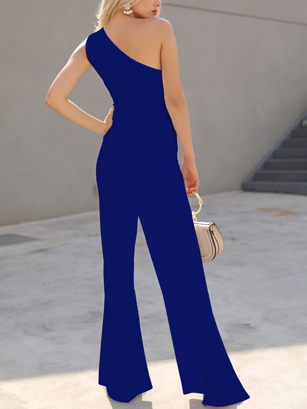 One Shoulder Summer Elegant Jumpsuits