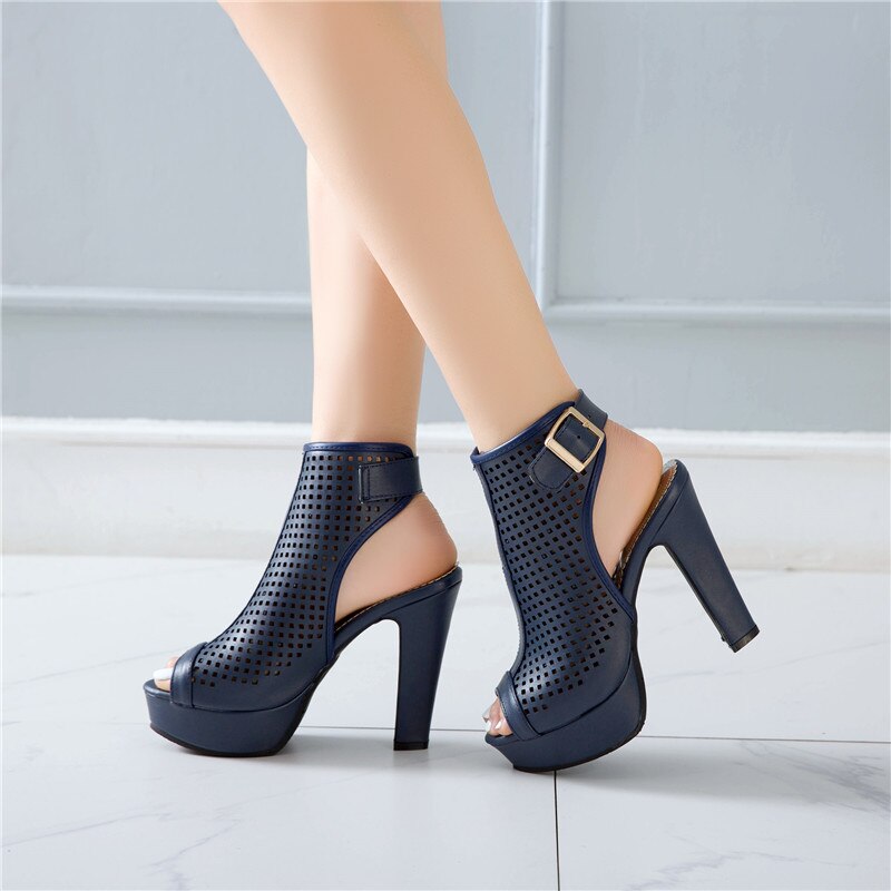 Open Toe Summer Ankle Boots