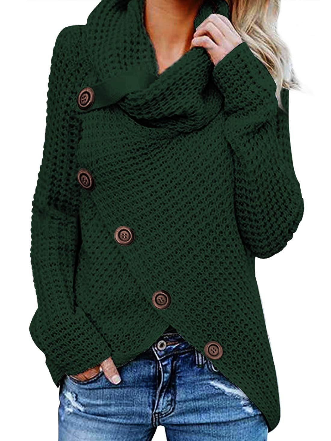 Winter Buttons Longline Solid Pullover Sweater