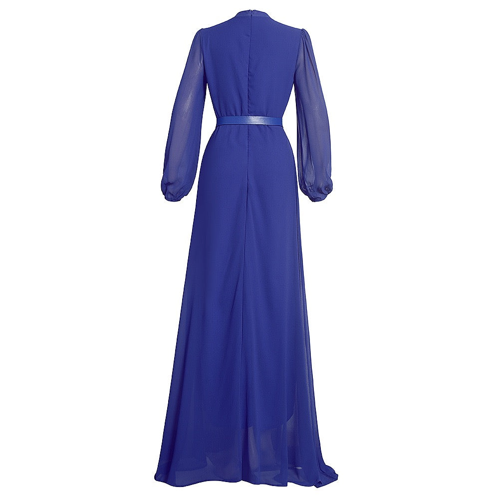 High Waist A Line Ankle Length Elegant Evening Dress