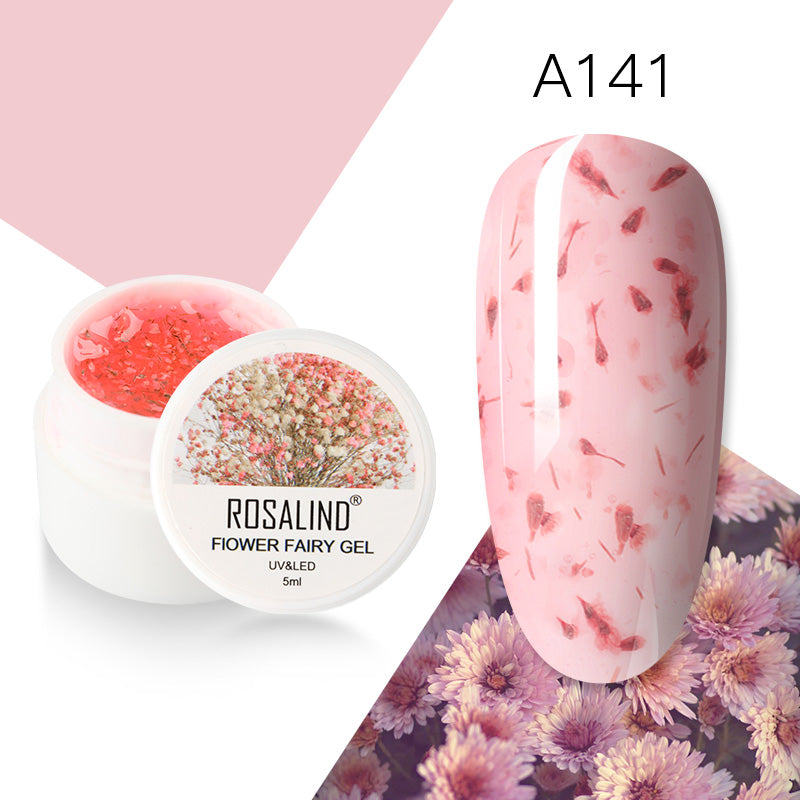 Dried Flower Gum Gel Nail Polish