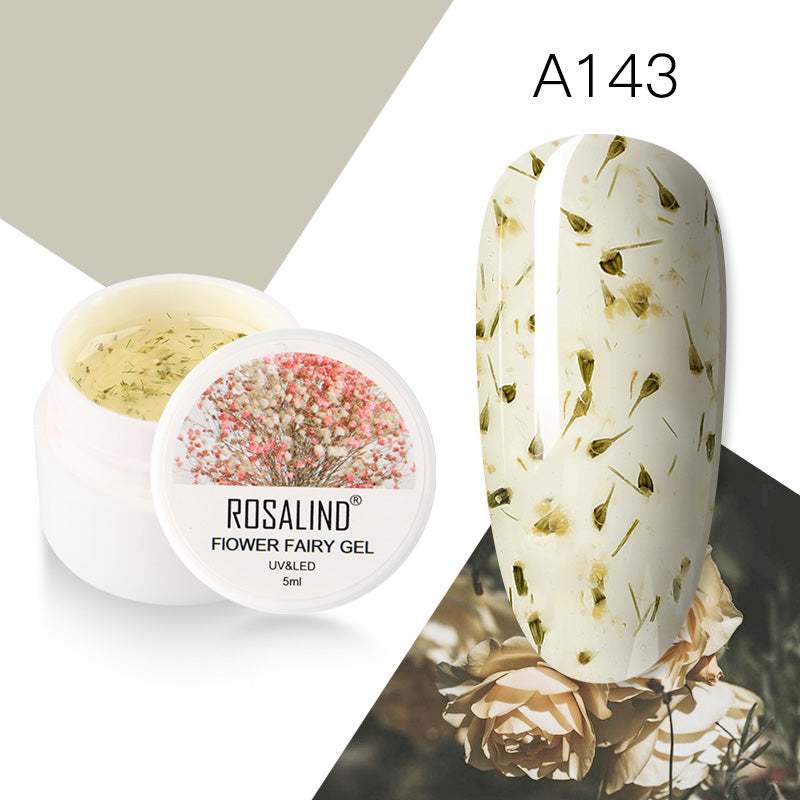 Dried Flower Gum Gel Nail Polish