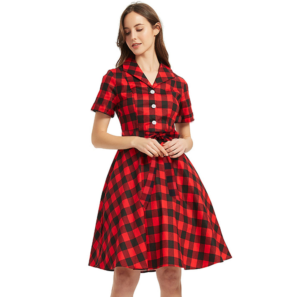 Retro Vintage Winter Autumn 50s 60s Pinup Swing Casual Dresses