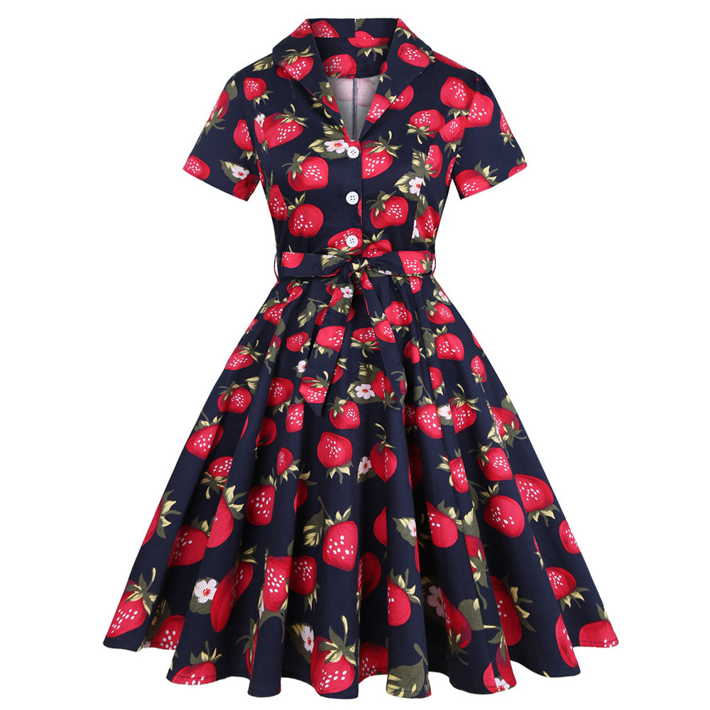 Retro Vintage Winter Autumn 50s 60s Pinup Swing Casual Dresses