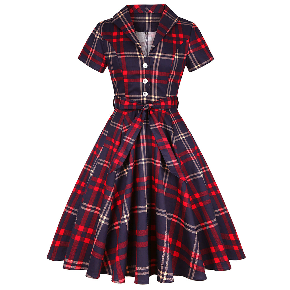 Retro Vintage Winter Autumn 50s 60s Pinup Swing Casual Dresses