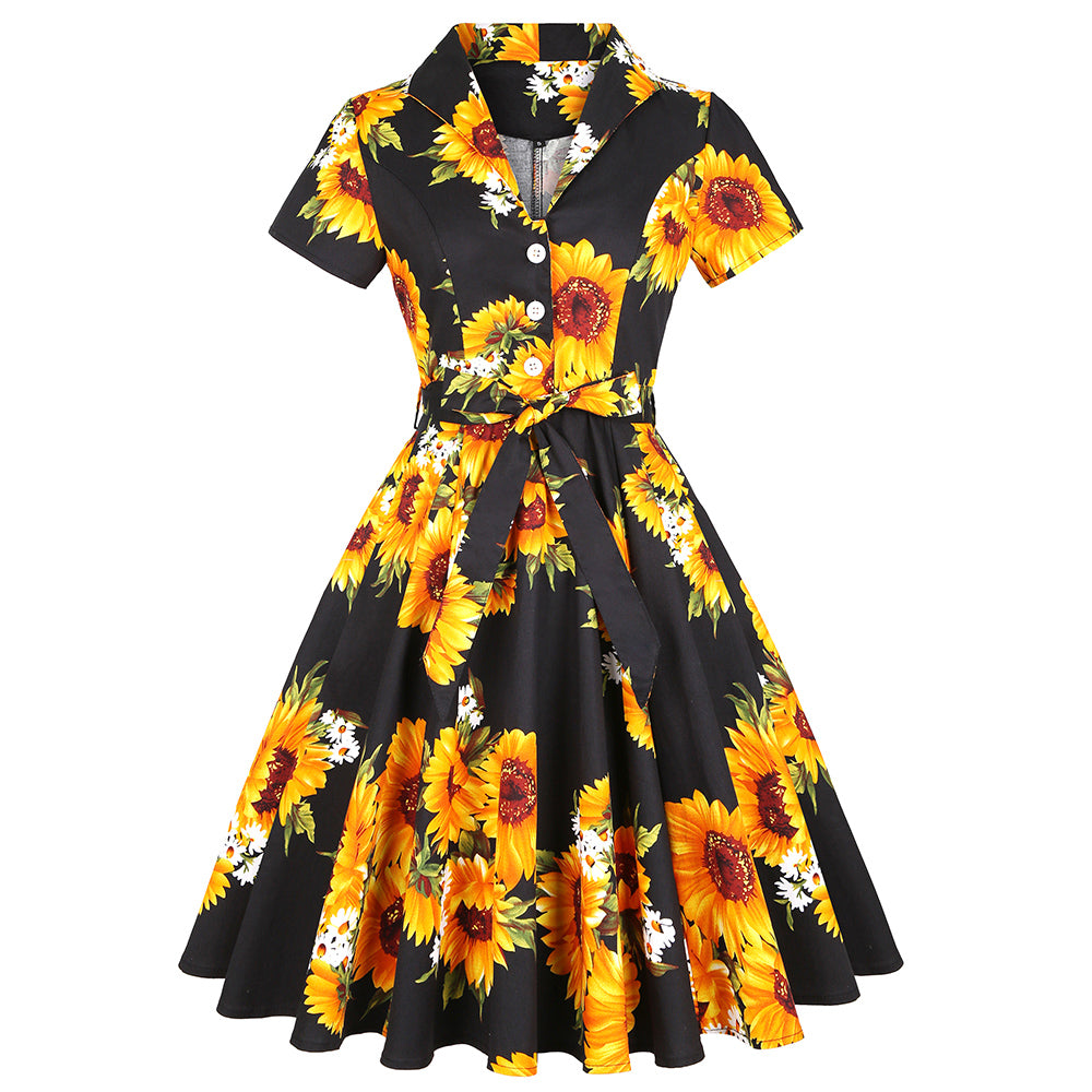 Retro Vintage Winter Autumn 50s 60s Pinup Swing Casual Dresses