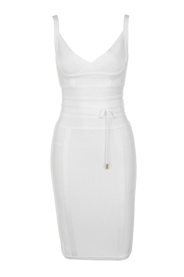 Sexy Rayon Bodycon Spaghetti Straps Bandage Dresses